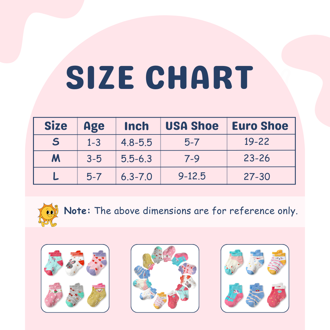Non Slip Cotton Kids Toddler Ankle Socks with Gripper 12 Pairs Anti Skid Socks for Boys Girls Baby Socks for 3 - 5 years