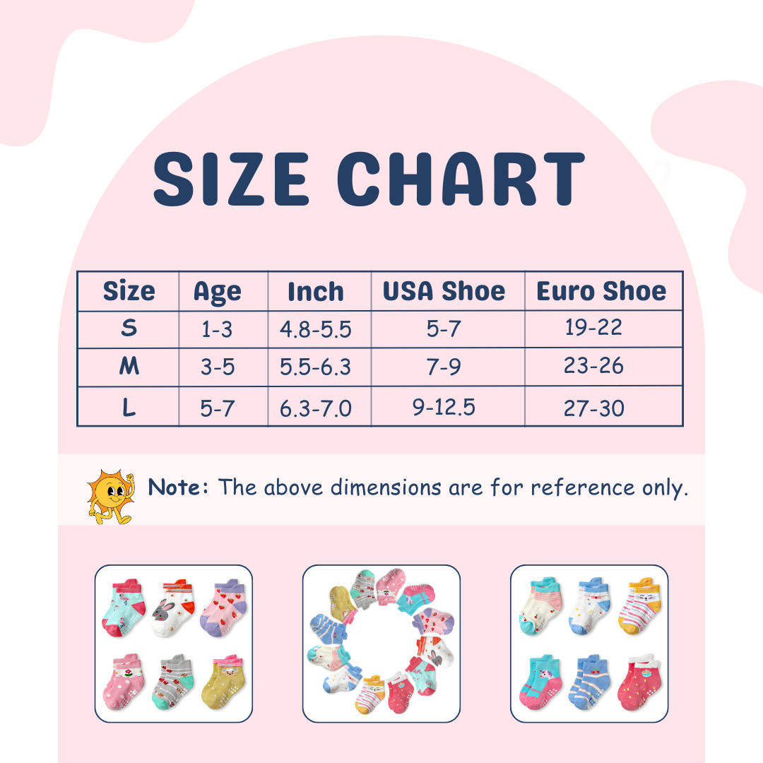 Non Slip Cotton Kids Toddler Ankle Socks with Gripper  12 Pairs Anti Skid Socks for Boys Girls  Baby Socks for 3 - 5  years