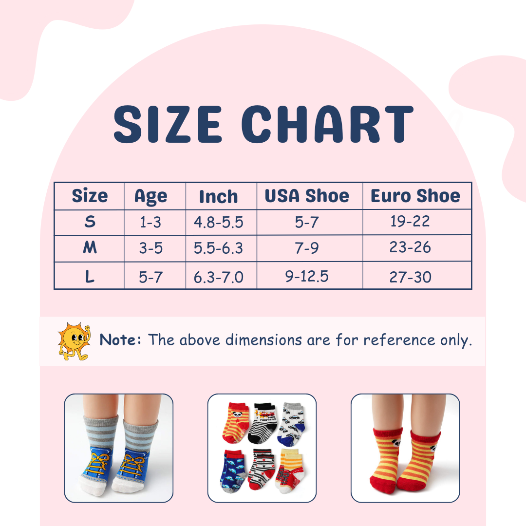 Non Slip Cotton Kids Toddler Ankle Socks with Gripper - 12 Pairs Anti Skid Socks for Girls Boys Baby  Socks for 3 - 5 Years